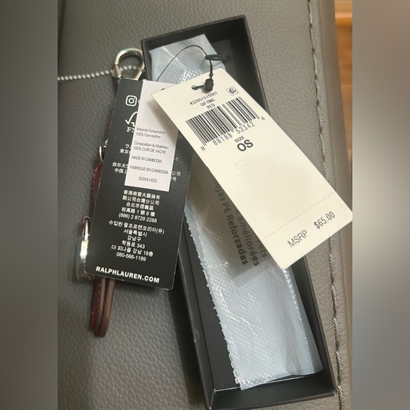 Lauren Ralph Lauren
PADLOCK CHARM EMBOSSED LEATHER KEY FOB - Keyring  red - Picture 7 of 7